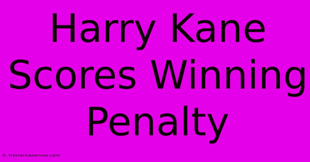 Harry Kane Scores Winning Penalty